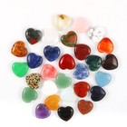 Natural Heart Shaped Crystal Stones Mixed Healing Crystal Quartz Gemstone  30pcs