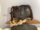 Vtg Estate Handmade Black  Primitive American Folk Art Doll