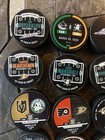 Anaheim Ducks Hockey Puck Lot Warm Up Pucks Signed Pucks Match Up Puck 19