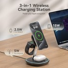30w Qi2 3in1 Wireless Phone Charger Stand Pad Fast Station For Samsung Iphone