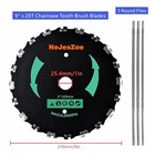 2-set 9    X 20t Chainsaw Tooth Brush Cutter Blades Weed Trimmer Eater Black 