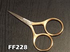 4  Premium Straight Fly Tying Scissors Gold Handle Large Finger Loop Holes Ff228