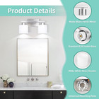 Bathroom Lighting Fixtures Over Mirror Brushed Nickel  Modern 2-light Vanity Lig