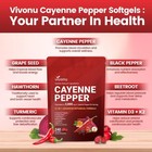 Cayenne Pepper Supplement   Circulation   Heart Health   Vit E D3 K2 Grape Seed