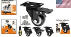 Heavy Duty Locking Caster Wheels 2 Inch Swivel Wheels With Brake Set Of 4