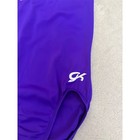 Gk Elite Gymnastics Leotard Girls Child Large Purple Rhinestone Logo