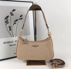 New Coach Teri 2way Shoulder Bag Crossbody Straw leather Latte Cr350
