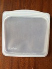 Lot Of 2 Stasher Silicone Reusable Food Storage Bags Sandwich   Snack Size Clear