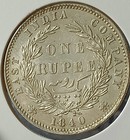 vo5 east India Company 1840 Victoria Silver Rupee Indian Head Unc Grade Rare