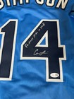 Chandler Simpson Rays Signed Custom Lt Blue Jersey Jsa Witness Fastest Man Mlb