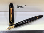Vintage Montblanc Meisterstuck 149 Jumbo Golden Black Fountain Pen - Medium Nib