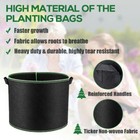5pks Garden Plant Growing Bags Nonwoven Fabric Pot Nursery Soil Bag With Handles