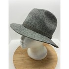 Gray Wool Felt Fedora Hat Size Large