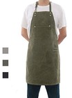 No-tie Canvas Apron Heavy-duty 16oz Work Apron With Front Pocket Extra Olive