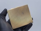 Vintage Gold Tone Cigarette Case     Textured Metal Case     Card Holder   Wallet