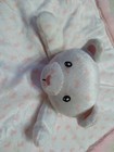 Betsey Johnson Baby Lovey Teddy Bear White Pink Hearts Security Blanket Plush