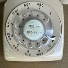 Vintage Beige tan Bell System Western Electric Rotary Dial Desk Phone 