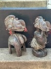 Pair Of Vintage Baga Nimba Figures-male And Female Fertility Sculptures 18 17 5 