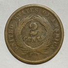 1865 Two Cent Piece W  Scratches