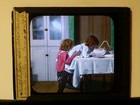 1894   hurry Up  Momma s Coming  Kids On Table  Magic Lantern Glass Slide