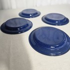 Set Of 4 Blue Speckled Enamelware 10  Camp Plates Picnic Dinner Camping Plates