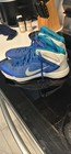 Nike Men   s Blue white High-top Basketball Sneaker Lace-up Solid