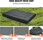 Dump Truck Mesh Tarp  7 5x18 Ft  Pvc Coated Black Heavy Duty Cover With 5 5  18o