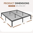 14 Inch Heavy Duty Metal Platform Bed Frame King Size Sturdy Steel Slat Support