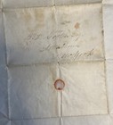 19th Century 1848 New York Stampless Cover W  Wax Seal Attorney Letter About Pay