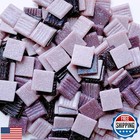Aonuoao 1 1lb 3 4 Inch Square Glass Mosaic Tiles For Crafts  180pcs Mosaic Ti