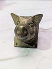 Brass Pig Head Vintage Wall Mount Hook 3 X 4  Pre-owned