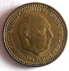 1947  52  Spain Peseta - Excellent Coin - Free Ship - Bin  742