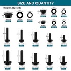 292pcs Flange Bolt   Nut Assortment Kit Frame Screws Class 10 9 Metric M6 M8 M10
