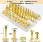 154pcs Brass Rivets For Leather 12 Smooth Leather Rivets Without Pattern Pure