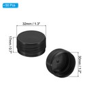 1 2inch Plastic Bottle Caps For Crafts  50pcs Bottle Screw Lids  Black