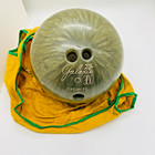 Green Tricolor Bowling Ball Galaxie 300 10lb   Brunswick Bag Case Vtg C9s58552