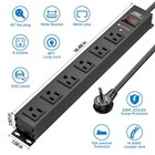 Crst 6 Outlet Heavy Duty Power Strip Surge Protector  15a 1875w  2100j  6ft Cord