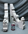 Vtg Pair Shabby 15x18 Acorn Drop Finial Roof Porch Corbels Chic Old 1746-25b