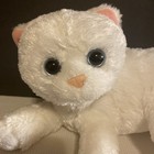 Ty Classic Crystal White Kitty Cat Plush Tysilk Blue Eyes Pink Ears Floppy Read