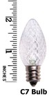 25 C7 Purple Led Faceted Christmas Light Bulbs Led Retro Fit Dimmable 