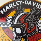 Vintage Harley Davidson Motorcycles Sign - Skull Gas Pump Porcelain Dealer Sign