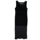 Carole Little Vintage Velvet Maxi Dress Black Sleeveless Evening Goth Size S