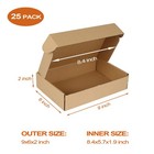 Pharege 25 Pack 9x6x2 Inch Small Shipping Boxes  25 Pack  Brown