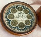 Antique 1862 Mauchline Ware Clark   s O n t  Spool Cotton Sewing Thread Box Scot