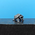Mini Bronze Alligator Snapping Turtle Figurine Reptile Metal Decor Collectible