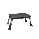 330 Lbs  Black Metal Step Stool With Non-slip Rubber Feet And Platform Mat For K