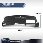 Tpe Dash Board Cover Cap Black For 07-2014 Silverado Ls Lt Wt Sierra Sl Sle