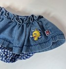 Vintage Sesame Street Baby Girl Big Bird Bloomers Denim Skirt 18m 