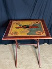 50s Folding Card Table Wood Ad M g Convoy Buffalo Ny Transport Trucking Dodge