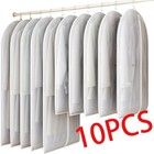 1-10pcs Garment Dust Cover Bag Suit Storage Zipper Dress Clothes Coat Protector 